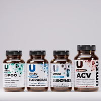 Total Gut Health Optimization Bundle: zuEnzymes, ACV+Prebiotics, zuPoo, and Floracil50