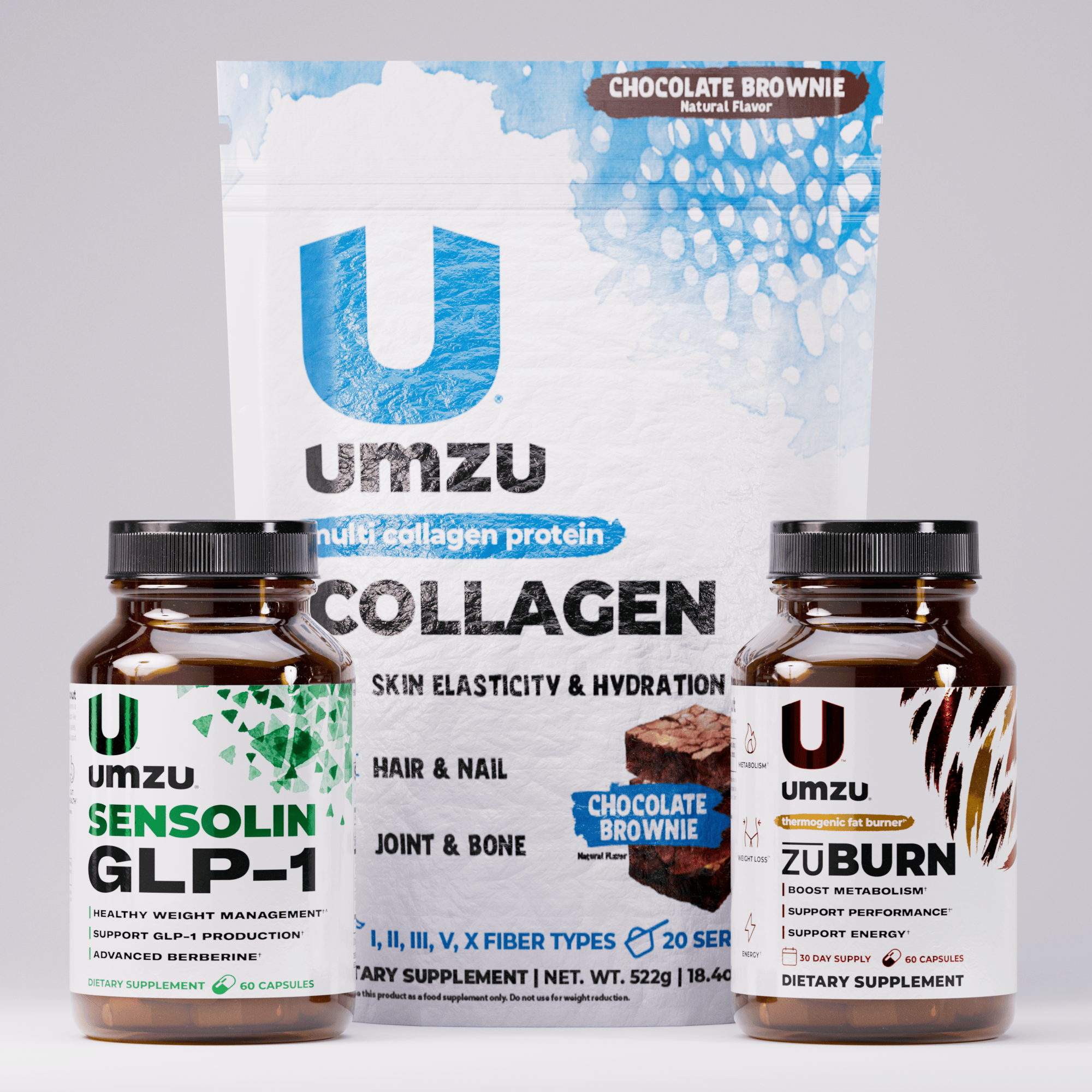 Weight Loss Bundle: Collagen, Sensolin GLP-1, zuBurn Bundles UMZU