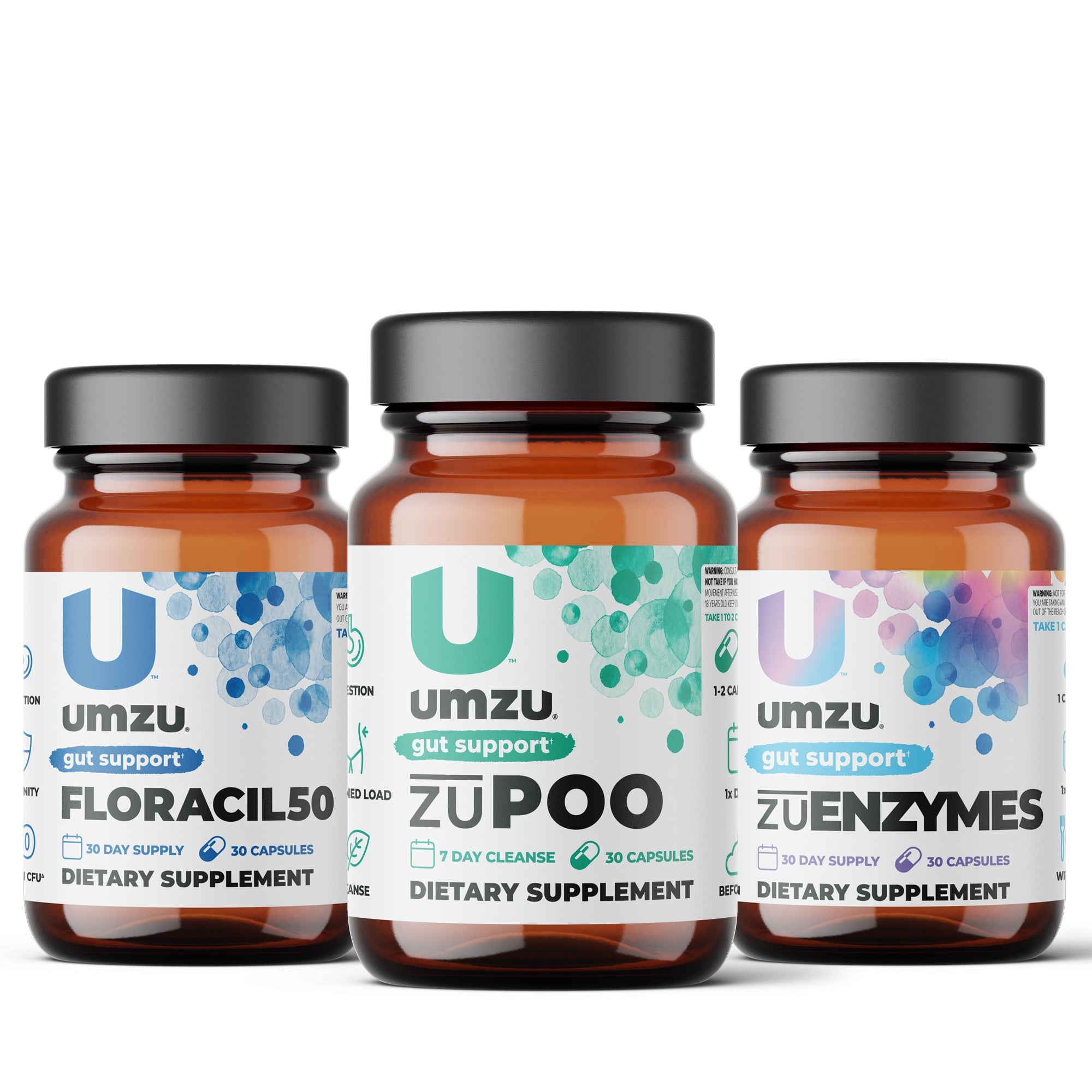 Digestive Health Bundle: Floracil50, zuPoo, zuEnzymes – UMZU