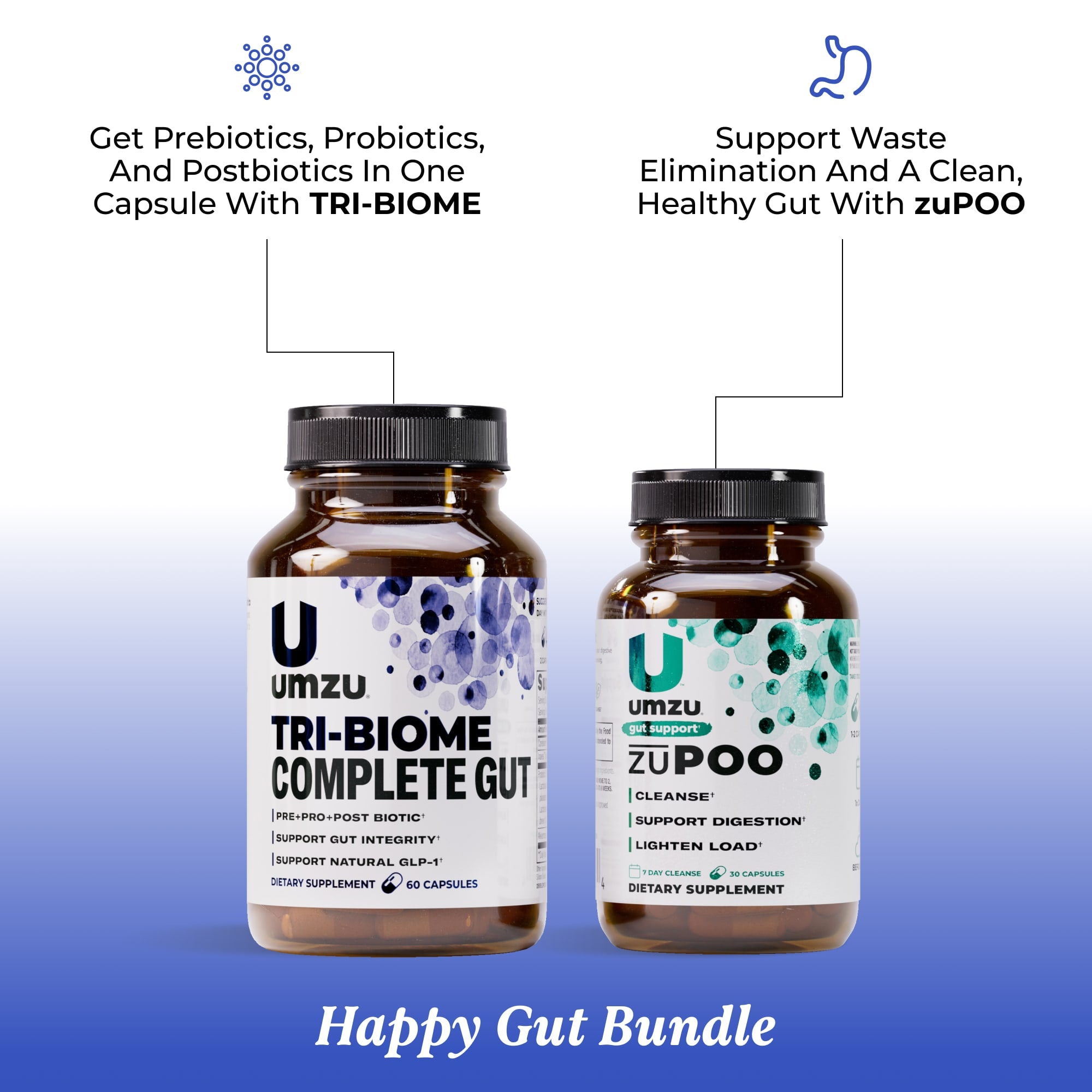 Happy Gut Duo Bundle: Tri-Biome and zuPOO Bundles UMZU