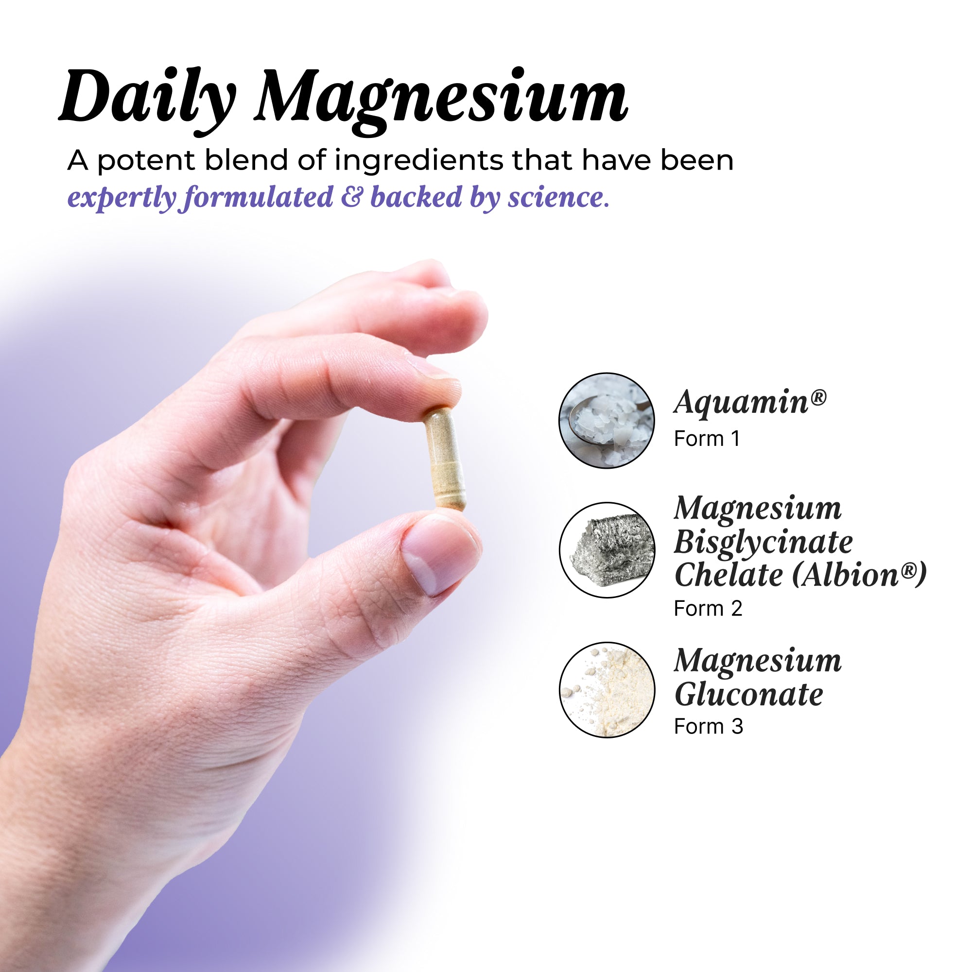 Daily Magnesium: Metabolism, Energy & Sleep Support Capsule UMZU