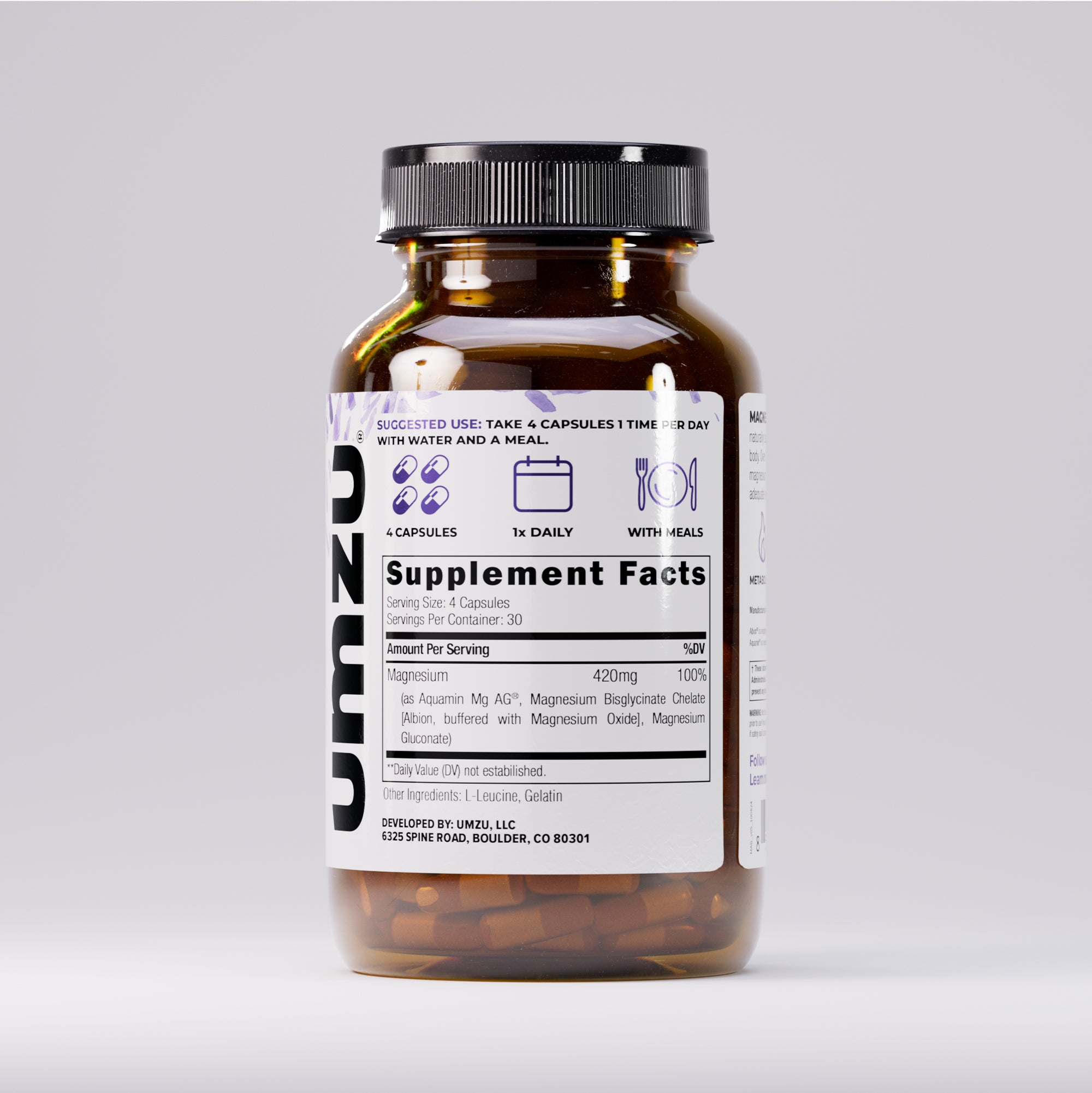 Daily Magnesium: Metabolism, Energy & Sleep Support Capsule UMZU