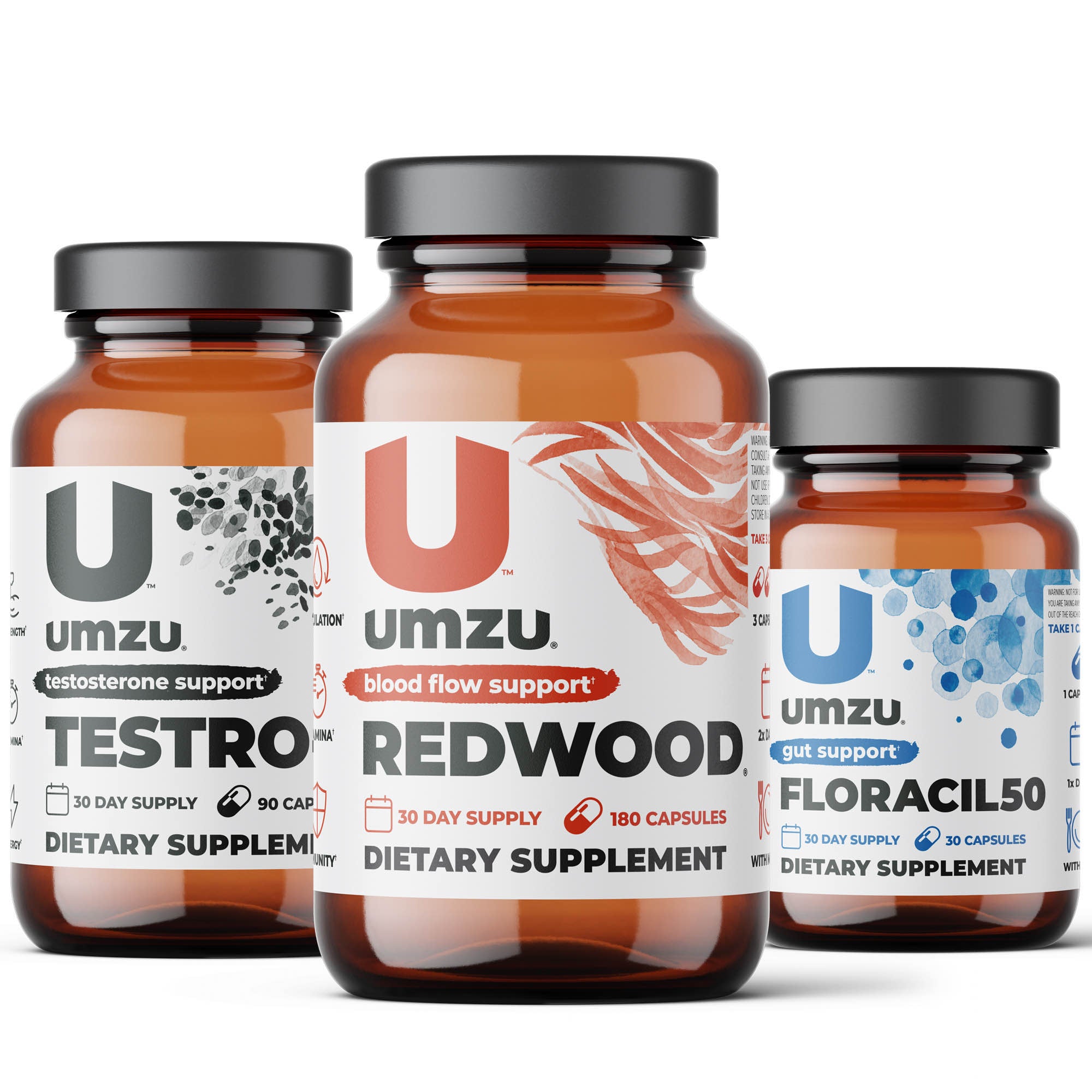 Male Vitality Optimization Bundle: Redwood, Testro-X & Floracil50 Bundles UMZU